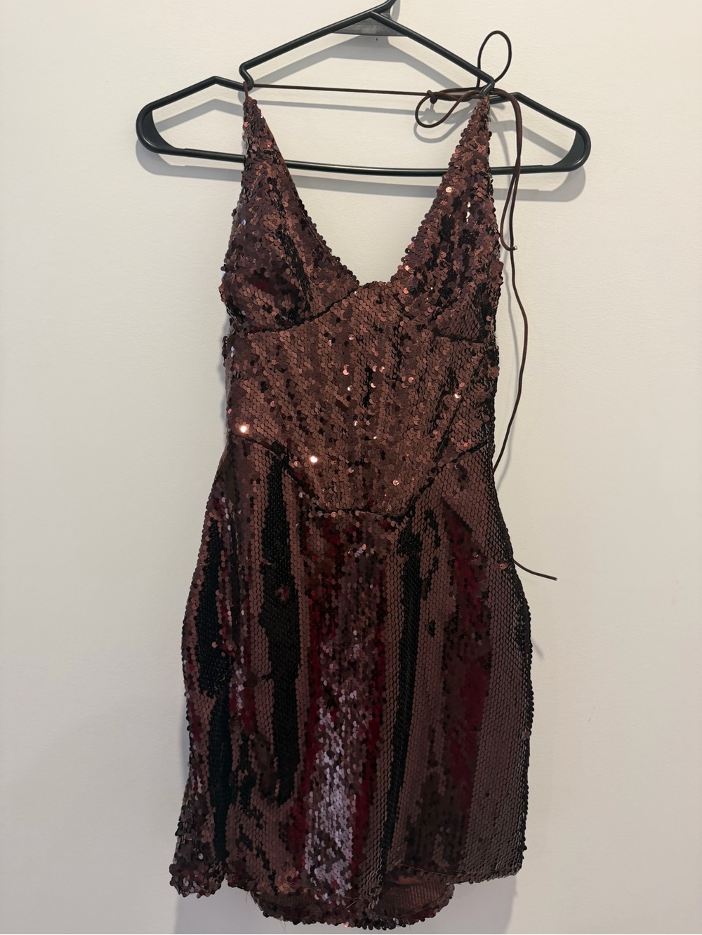 Sequin Mini Dress in brown - Picture 5 of 5